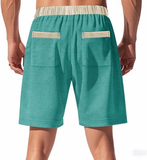 DMOYALA Men's Casual Loose Bermuda Shorts - Hip Hop Style, Elastic Waist, Pockets | Summer Comfort
