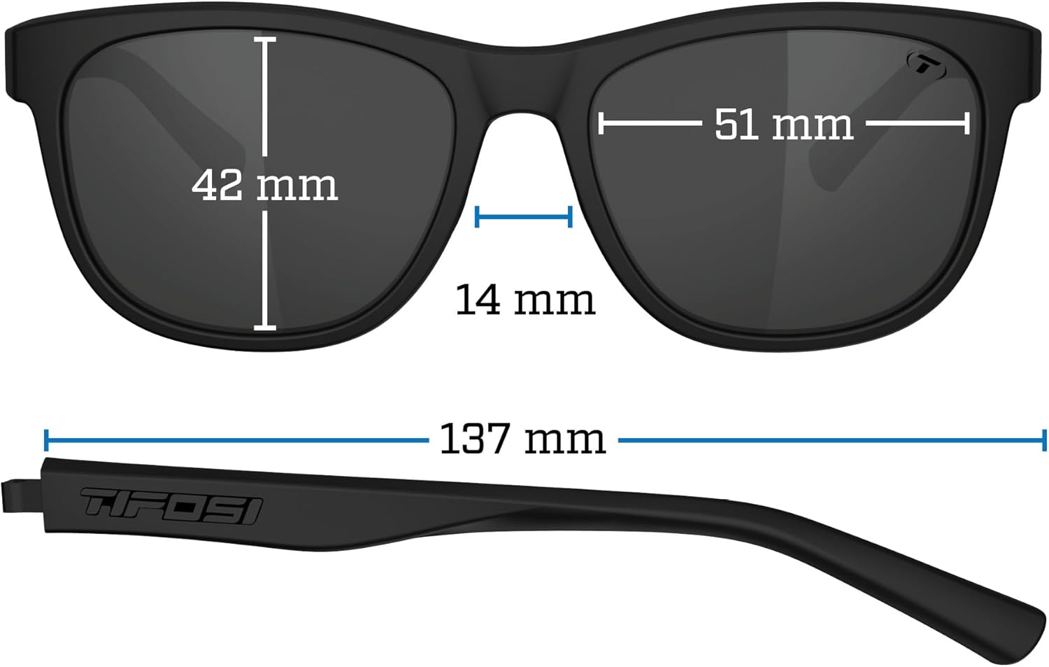 Tifosi Swank Sport Sunglasses - Tangle-Free Design for Cycling, Golf, Hiking & Running | Stylish Look