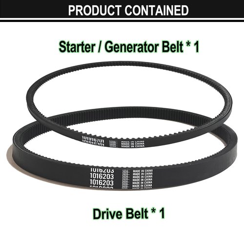 Club Car Belt Golf cart Club Car DS & Precedent Clutch Drive Belt and Starter Generator Belt Kit, for Club Car DS 1997-up, Club Car Precedent 2004-up, Replace OEM # 101916701, 1016203