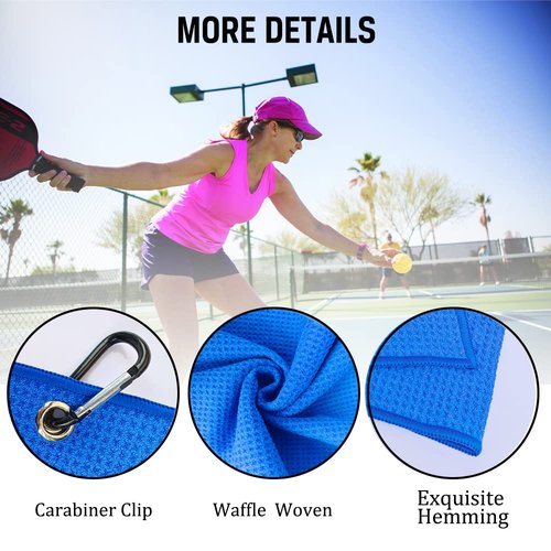 ERHACHAIJIA Forget Calm and Smash It Embroidered Sports Towel with Clip. Funny Gifts for Men, Women, Pickleball Lovers, Birthday, Retirement, Mother's Day