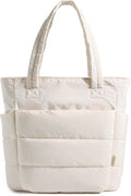 BAGSMART Lightweight Puffy Tote Bag for Women - Stylish Compartments & Versatile Shoulder Design