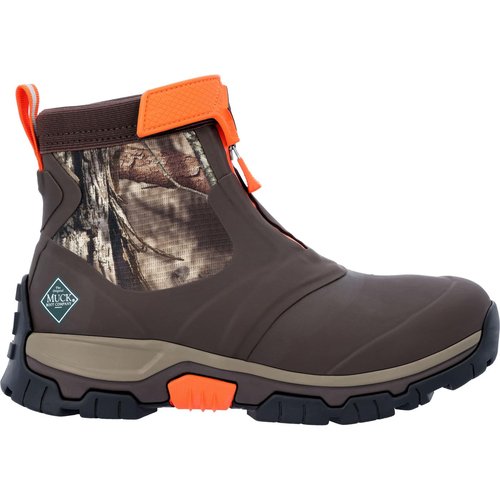 MUCK Boot Men's Apex Mid Zip Boots Hiking, Brown/Mossy Oak, 7