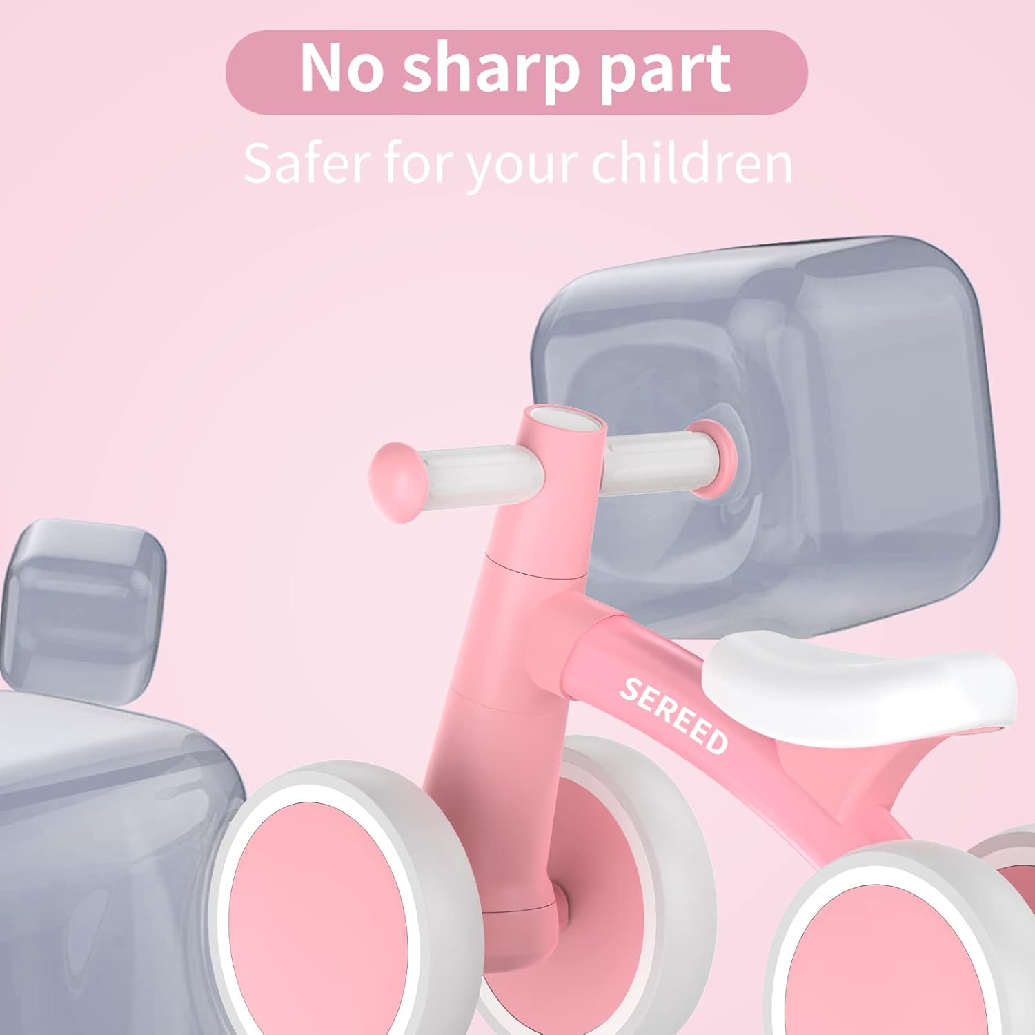 SEREED Baby Balance Bike - 4-Wheel Toddler Bike for 12-24 Months | Perfect First Birthday Gift