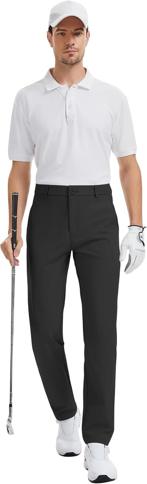 LETAOTAO Men's Golf Pants - Lightweight Stretch Dress Trousers with Pockets | Available in 32"-38" Sizes