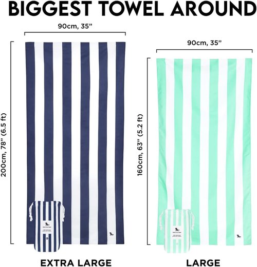 Dock & Bay Beach Towel - Quick Dry & Sand Free - Compact & Lightweight - Large Cabana Ipanema Orange (160x90cm)