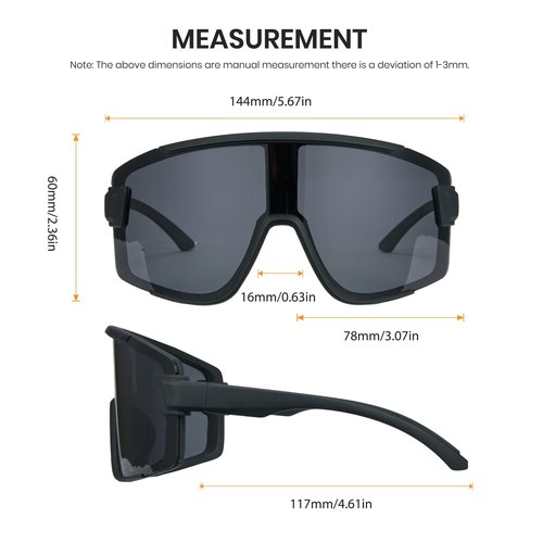 Cyxus Snow Shoveling Goggles for Men, Polarized Anti-Fog Windproof UV400 Protection Winter Gear Work P1584