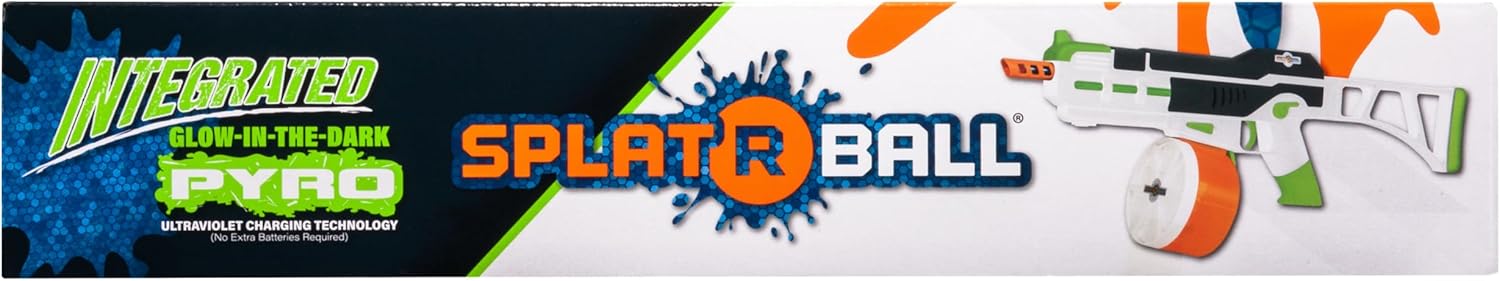 SplatRball Gel Ball Blaster Kit - 1200 Pyro Glow-in-the-Dark Water Beads | Shoots Up to 225 FPS