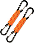 Paracord Braided Carabiner Keychain Lanyard Strap, Hanger Stroller Hook w/2 Carabiner Clips for Water Bottle Backpack