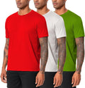 Nutria Men's Dry Fit Workout Shirts - 3 Pack Short Sleeve Athletic Tees | Moisture-Wicking & Breathable