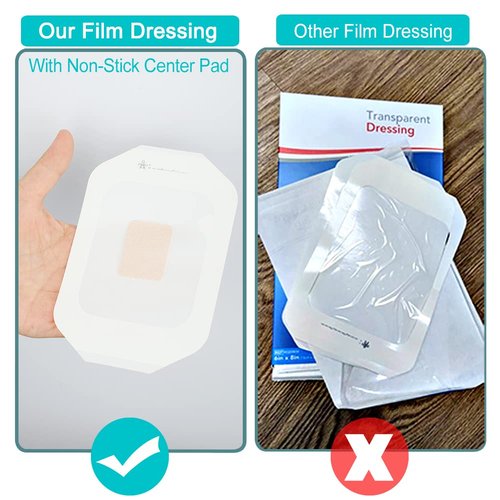 20 Pcs Waterproof Shower Protector Bandage 4"x4.7" for Thyroidectomy Surgery Recovery Thyroid Cancer Neck Surgical Incision Scar Adhesive Wounds Cover Island Dressing Bordered Gauze