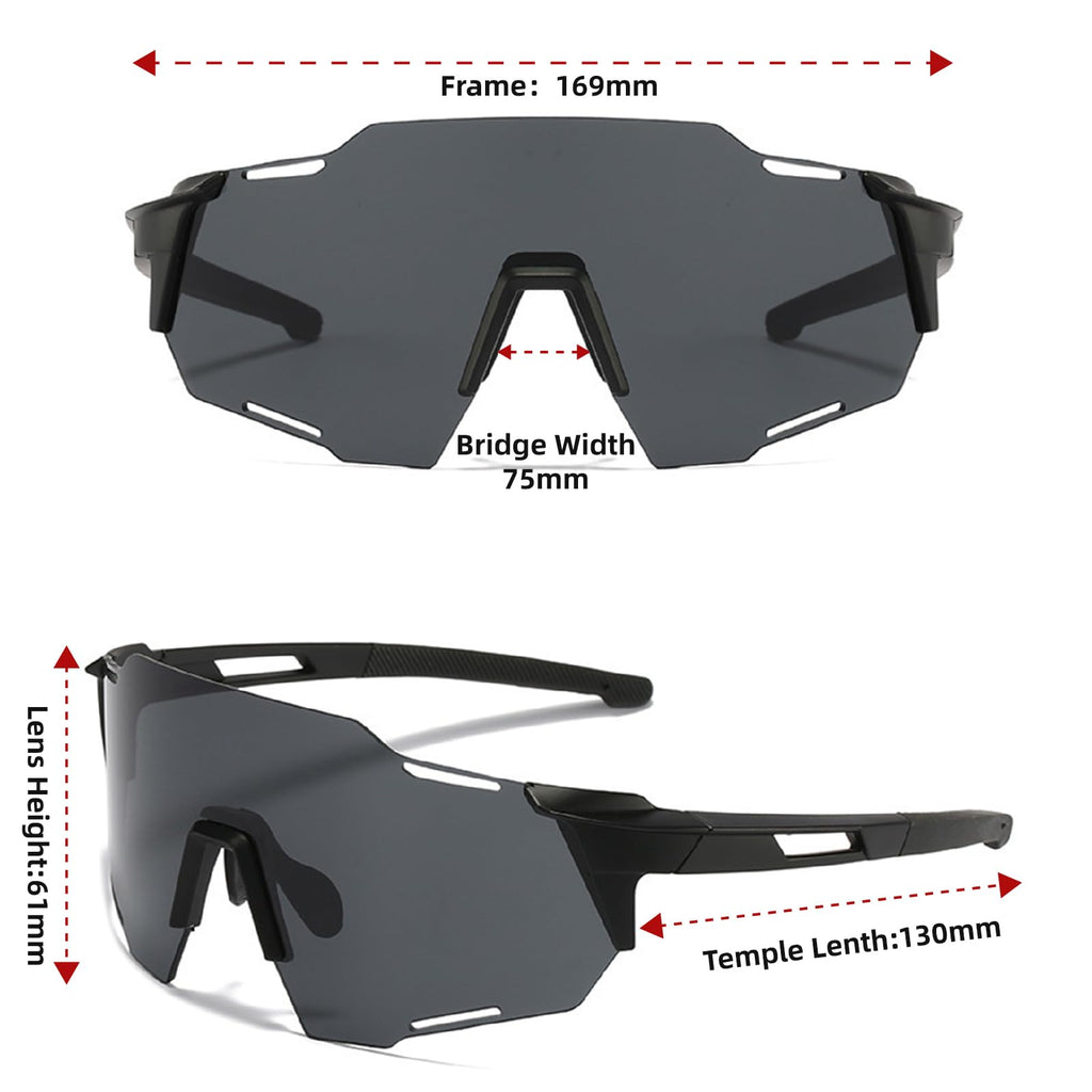 VPXWBU Polarized Sports Sunglasses for Men，Women，Youth (2 Pairs) UV400 Protection for Cycling, Running, Driving,Golf,Baseball, Fishing Sunglasses| Lightweight Shatterproof Lens