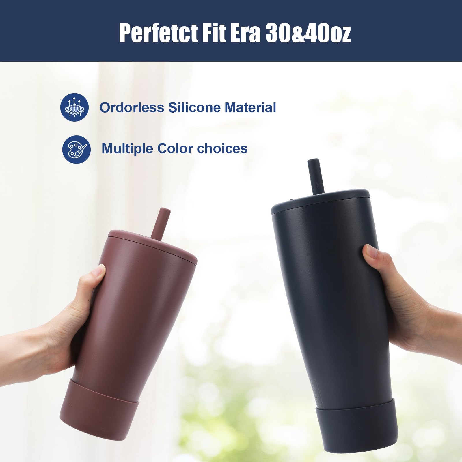 kapiado Boot for Brumate Era 30 oz and 40 oz Bottle Bottom Protective Silicone Sleeve (Black)