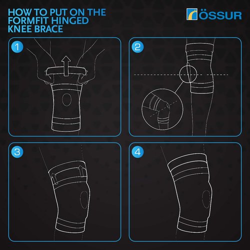 Össur Form Fit Knee Hinged Wrap- Advanced Orthopedic Support for Effective Pain Relief, Injury Recovery, and Maximum Knee Stability - Designed for Comfort and Performance (Large)