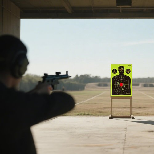 Splatter Shooting Targets 12x18 Inch, Instant Shoot and See Targets with Yellow Impact Marks, Self-Adhesive Target Stickers for BB Guns, Pellet Guns 10/25/50 Pack (50)
