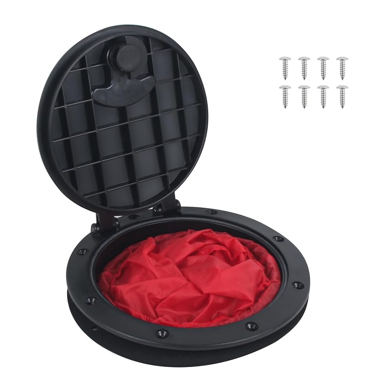 6in/8in Deck Hatch Kit with Storage Bag for Kayak Boat Deck Plate Waterproof Cover