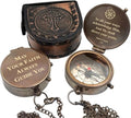 Baptism Gifts for Boys | Handmade Brass Compass with Scripture - Faith Guidance for First Communion & Confirmation