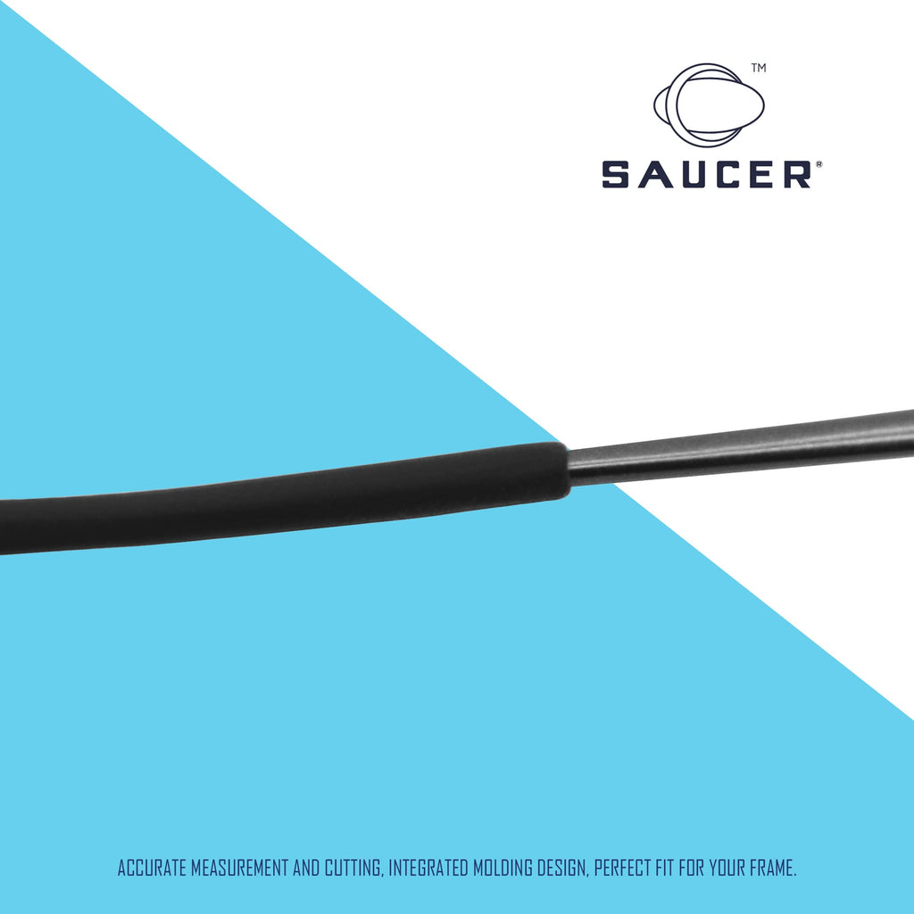 SAUCER Replacement Rubber Earsocks Temple Sleeve for Oakley Keel | Keel Blade | Wingback | Wingback SQ OX3122 OX3125 OX5089 OX5148 Sunglasses - Black + Black