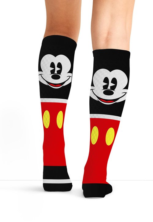 Tooniforms Women's 10-15mmHg Compression Socks – Knee High, Soft Knit, Fun Prints, Supports Circulation - TPRINTSUPPORT, Regular, My Mickey