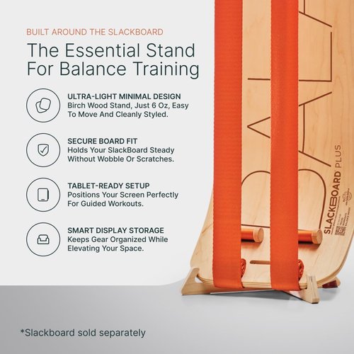 GIBBON SlackBoard Accessories - 60” Standing Pole for Balance Training | 52 Exercise Cards Deck
