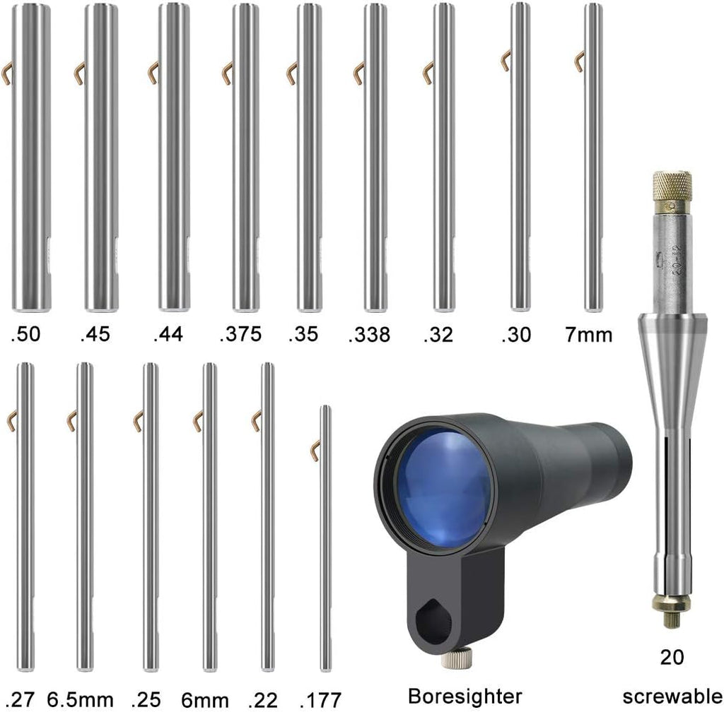Xaegistac Rifle Scope Boresighter Kit - Precision Bore Sighter with Arbors for Accurate Alignment