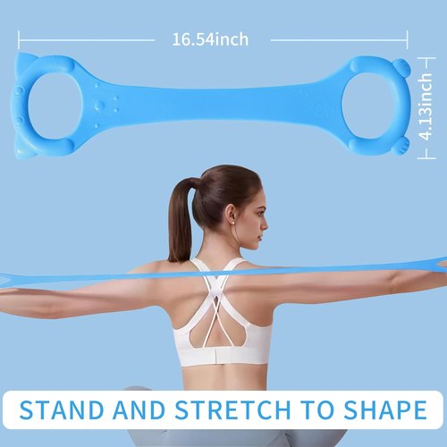 Figure 8 Fitness Resistance Band - Versatile Arm & Back Training Tool for Yoga, Pilates & Therapy