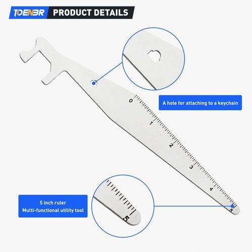 TIDENBR 3Pcs Professional Stainless Steel Firefighter Tool Set - Includes Multi-Functional Hand Lever with Comfort Grip, Precision Single-Hook and Double-Hook Tools with Integrated Ruler Scales
