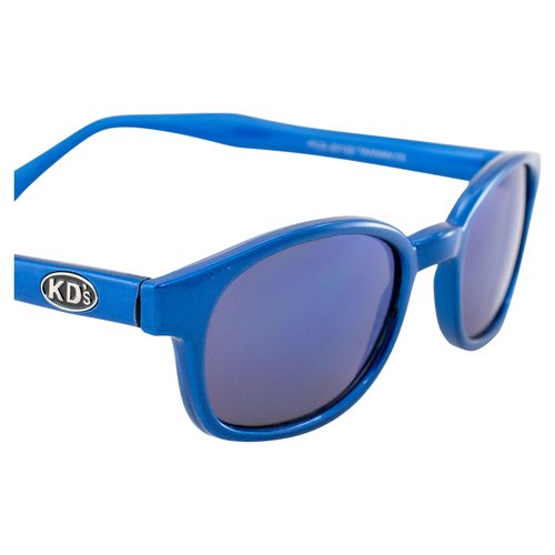 KDS The Original Biker Shades By PCSUN Blue Ice Frames Blue Mirror Lenses.