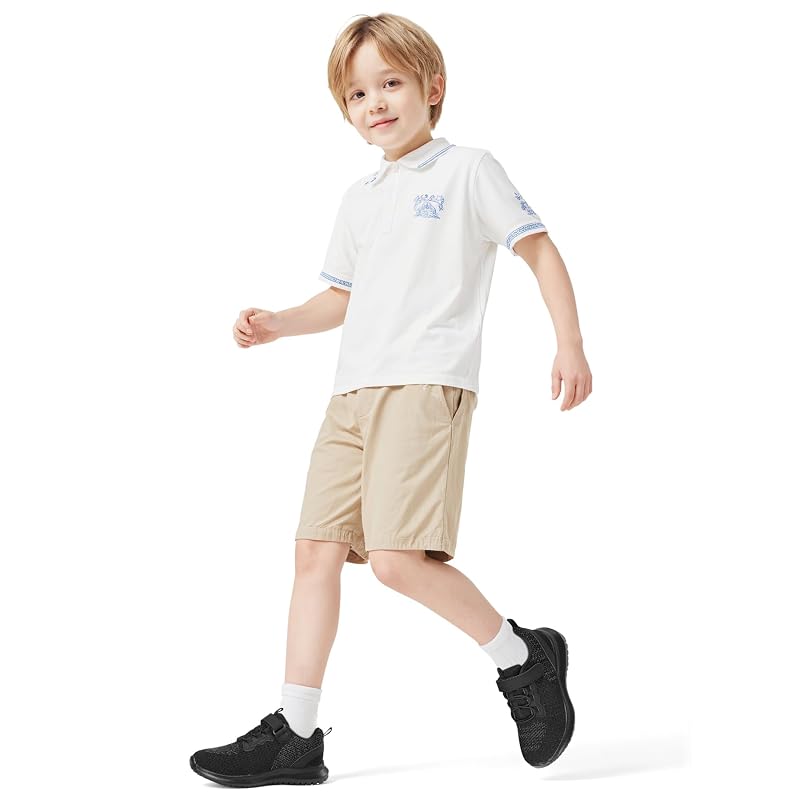 RUNSIDE Kids Lightweight Sneaker Shoes - A-Black+1 Big Kid Variation