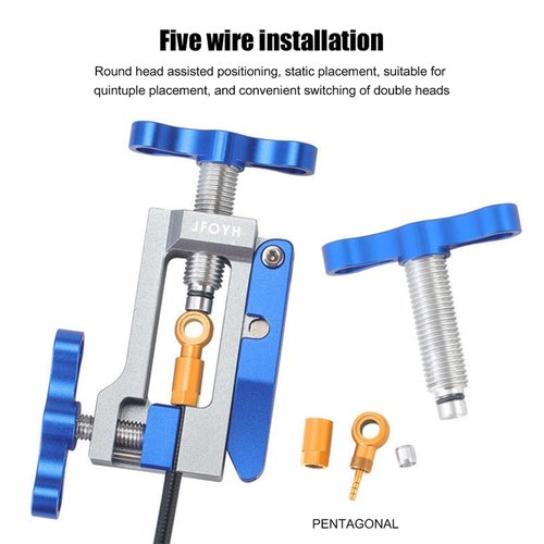 JFOYH 2IN1 Bike Tools Bicycle Hydraulic Disc Brake Needle Driver Insertion and Mineral Hose Cutting Tools Compatible with BH90/BH59/Avid/MAGURA/Banjo, 6061 Aluminum Alloy