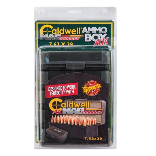 Caldwell 7.62x39 Ammo Box with Removable Lid and Strong Construction for Outdoor, Range, Shooting, Competition and Reloading, 5 Pack