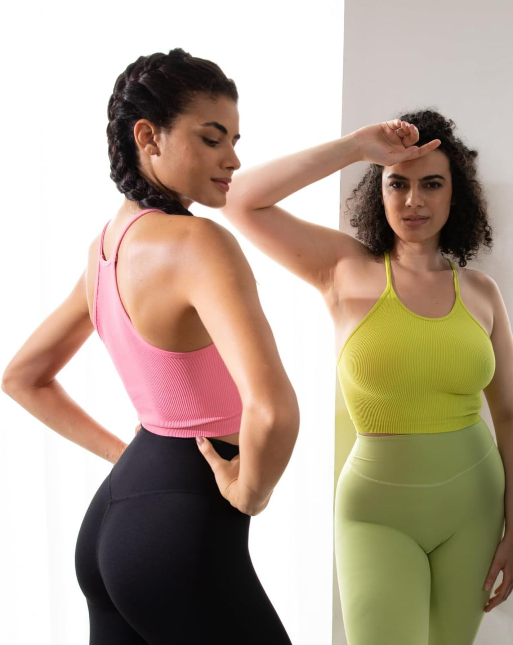 Sunzel Ribbed Crop Tank Top - Seamless Racerback, No Padding, Slim Fit Stretchy Yoga Camisole for Women