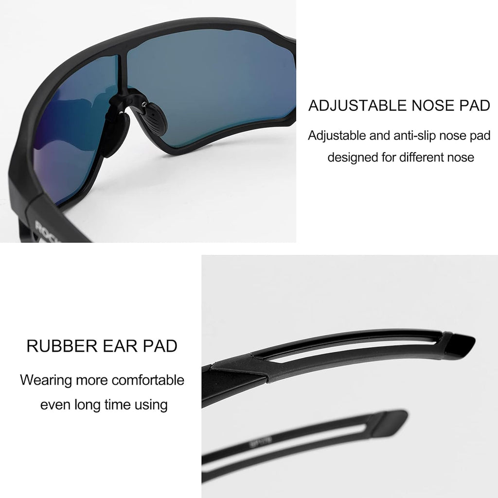 ROCKBROS Polarized Sunglasses - UV Protection Cycling Shades for Men & Women