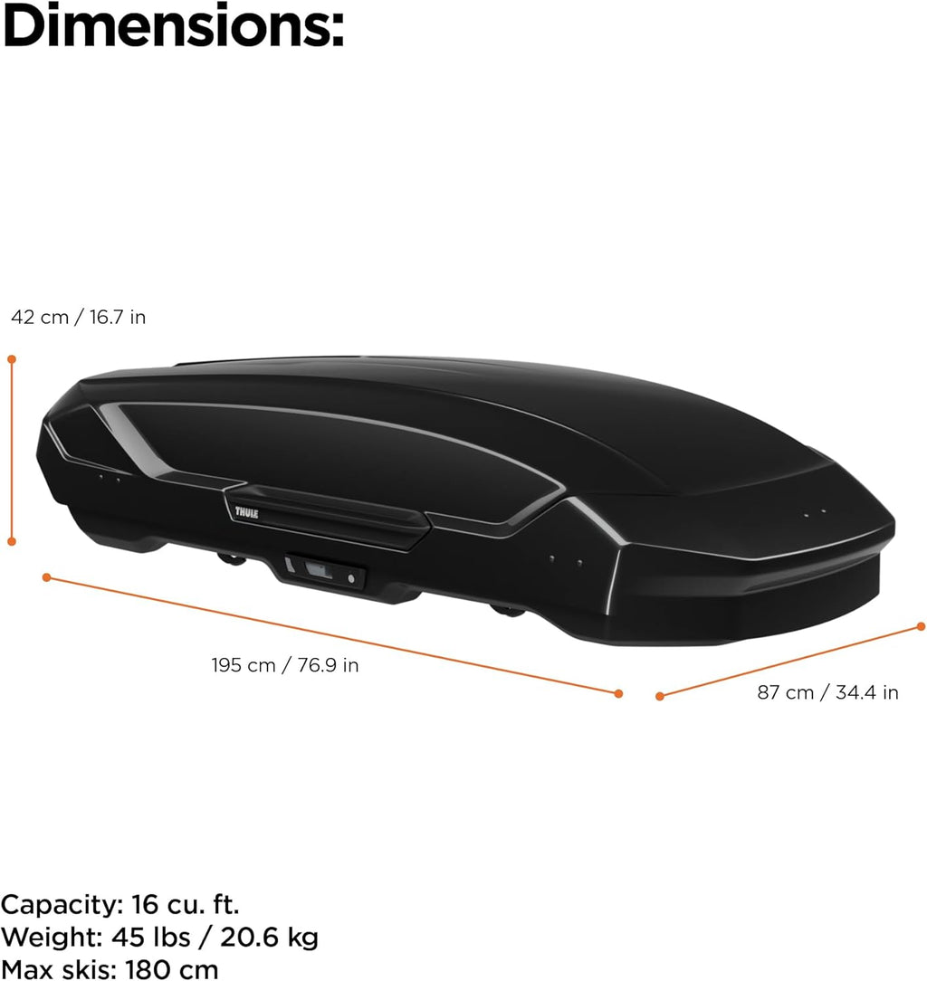 Thule Motion 3 Rooftop Cargo Box - Spacious Storage Solution for All Your Adventures