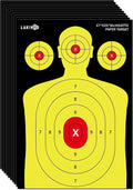 LAKINGO High-Visibility Shooting Paper Targets - 17x25 Inch Silhouette for Instant Hit Verification | Indoor & Outdoor Practice