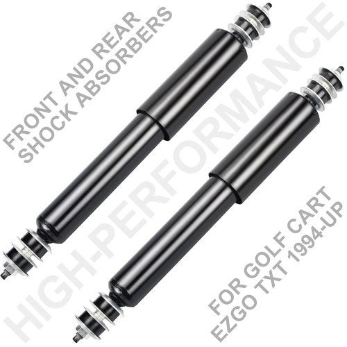 Dewkake EZGO TXT Front and Rear Shocks Absorbers for 1994-Up Golf Cart, 4PCS, OEM # 70928-G01, 76418-01