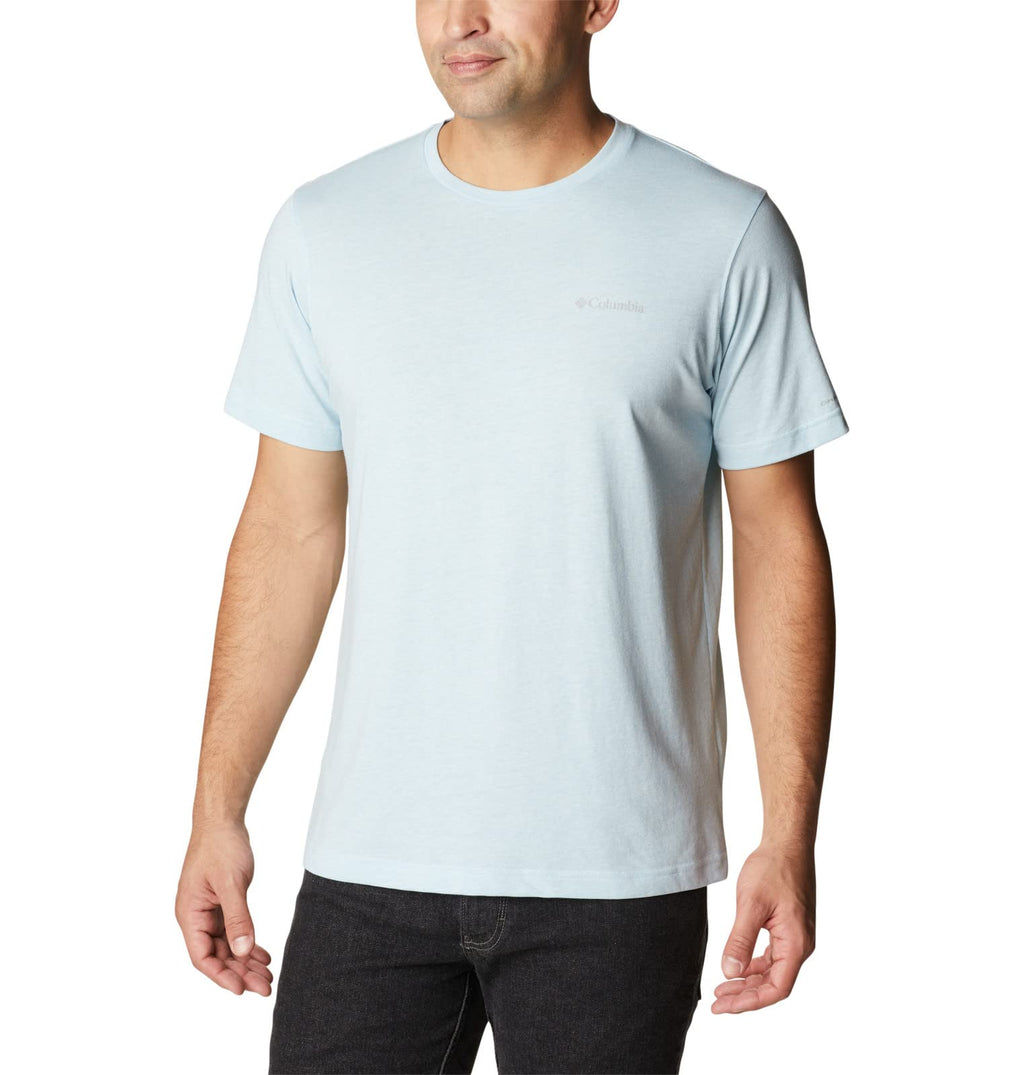 Columbia Men's Big & Tall Thistletown Hills Short Sleeve, Sky Blue Heather, 2X B&T