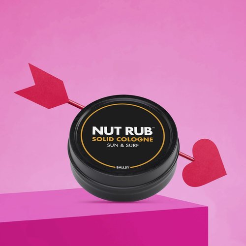 Ballsy Body & Groin Rub - All-Natural Cologne with Beeswax & Coconut Oil | Sun and Surf, 0.85 oz