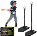 Eastgoing Baseball Tee - Adjustable 19"-32" Height | Telescopic Molded Rubber Batting Tee for Kids