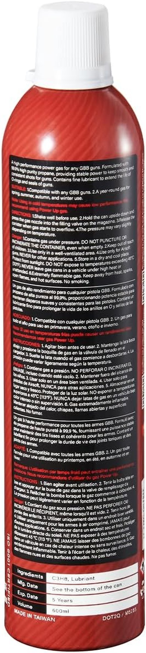 Lancer Tactical Green Gas G-1100 - 600ml/20oz High PSI for Powerful Performance
