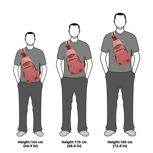 KL928 Canvas Sling Bag Crossbody Backpack Shoulder Casual Rucksack for Men Women,Rust Red