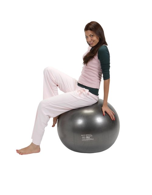 GYMNIC Plus Burst-Resistant Exercise Ball, Black (65 cm)