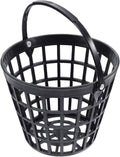 ZLY Golf Ball Basket - Durable Plastic Ball Holder with Handle | Holds 50 Balls - Black