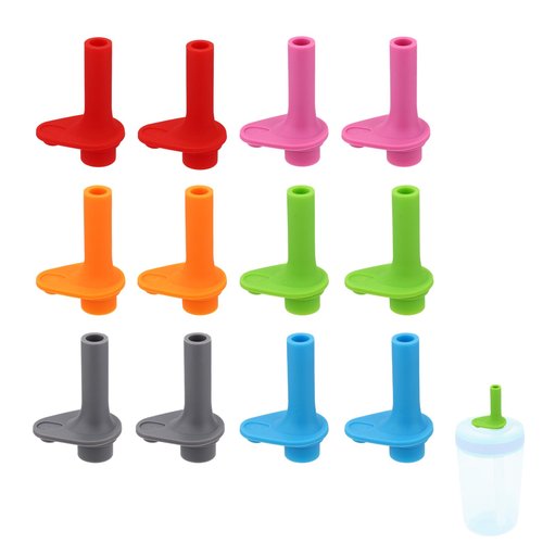 12 Pcs Replacement Bite Valves for Zak, Silicone Nozzle Replacement BPA Free Reusable Straw Cup Accessories Compatible with Zak Designs Kelso 15oz/16oz (6 Colors)
