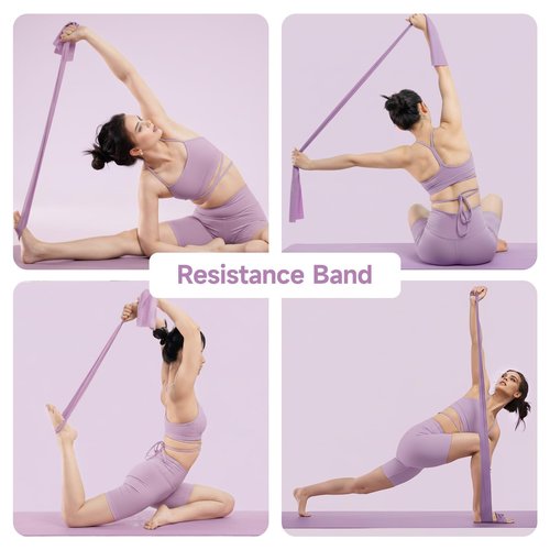 LOEUO at Home Pilates Kit for Women, Pilates Equipment for Home Workouts, Adjustable Resistance Pilates Ball and Ring Set for Exercise
