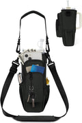 Sportsnew Water Bottle Carrier Bag - Insulated Holder with Phone Pocket for 30oz/40oz Tumblers