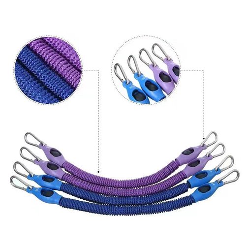 Set of 4 Resistance Bands with Clasps Included (Two 20 LBS Bands & Two 25 LBS Bands for Total of 90 LBS)