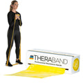 TheraBand Resistance Bands - Professional Latex Elastic Band for Upper & Lower Body Workouts | 6 Yard Roll, Yellow, Level 2