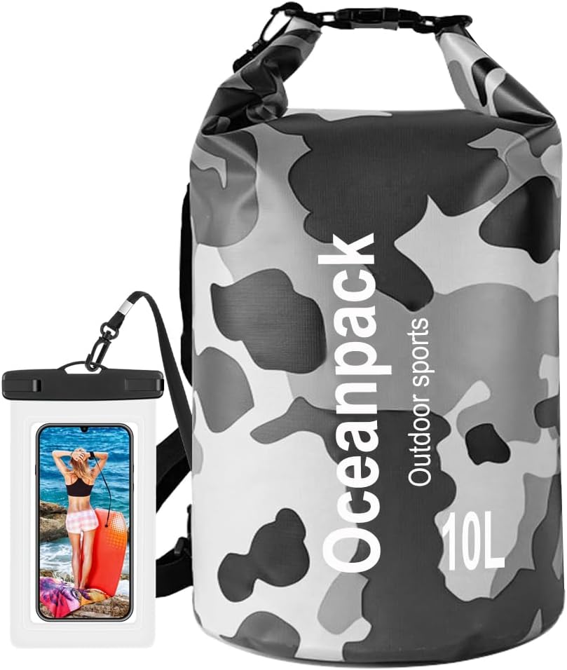 Skiennix Waterproof Dry Bag - Versatile 2L/5L/10L/20L/30L Sizes for Kayaking, Camping & Beach Use