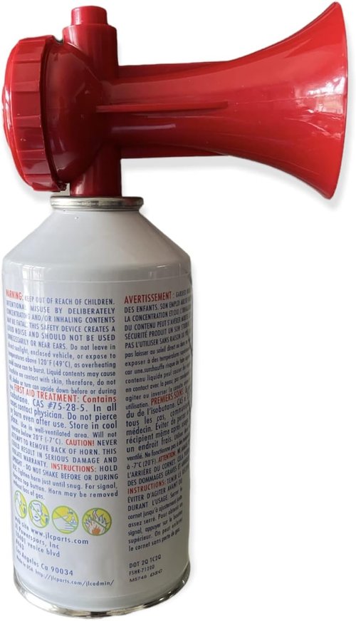 JLP Safety Air Horn - 8 Oz Emergency Horn with 1 Mile Range for Outdoor Activities & Parties