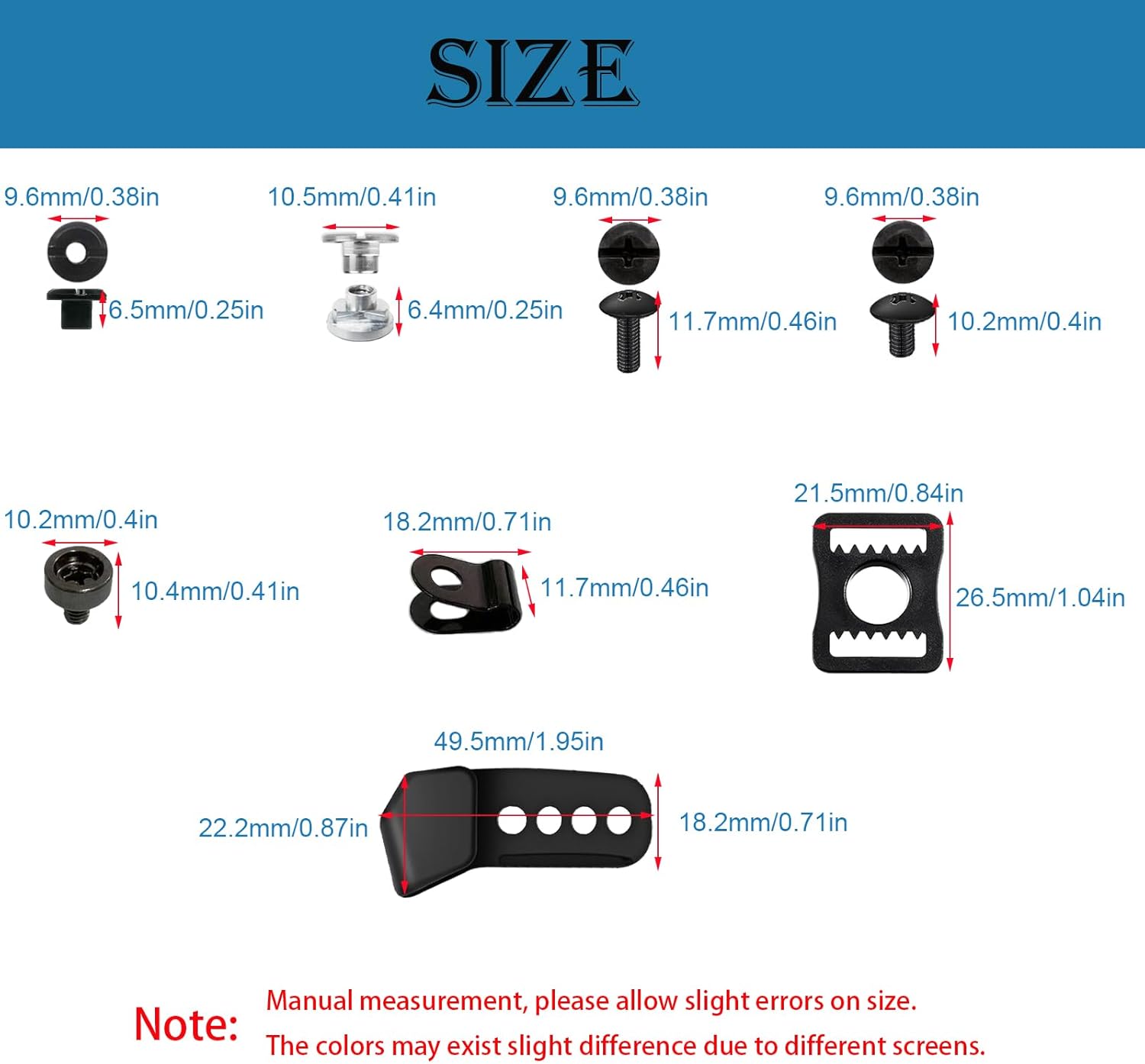 Universal Hockey Helmet Repair Kit - Complete Replacement Parts for Ice Hockey Helmets | Includes J Clips, R Clips, Posts & Bolts